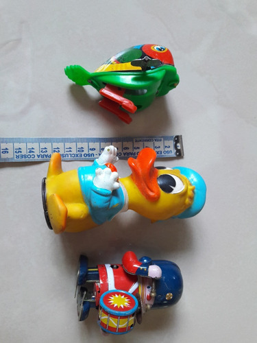 Lote De Brinquedo Antigos A Corda Lata E Borracha Raro Leia (Usado)