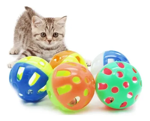 Pelota De Juguete Con Campana Cascabel Para Gatos Pack 4 e