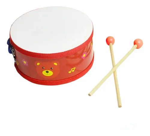 Tambor De Suelo De Madera De 8 Pulgadas Para Niños Con 2 Mazos – Instrumento De Percusión Preescolar, Sonido Claro, Ideal Para Navidad Y Regalos Educativos