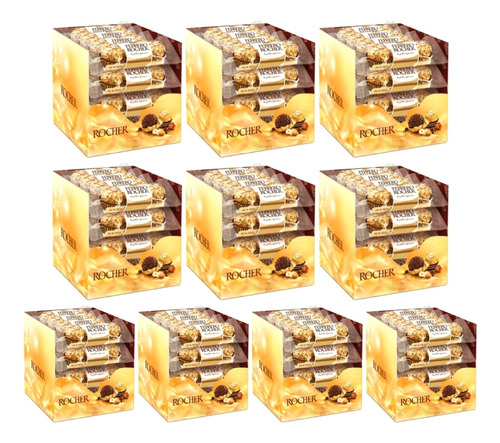 Kit Caixa De Chocolate Ferrero Rocher-10cx C/48 Bombons Cada