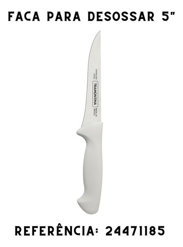 Juego de Cuchillos Tramontina Premium 3 Pzas con Mangos de Polipropileno Blanco