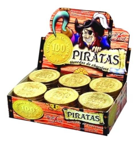 Monedas De Chocolate Felfort Pirata Caja X 60un