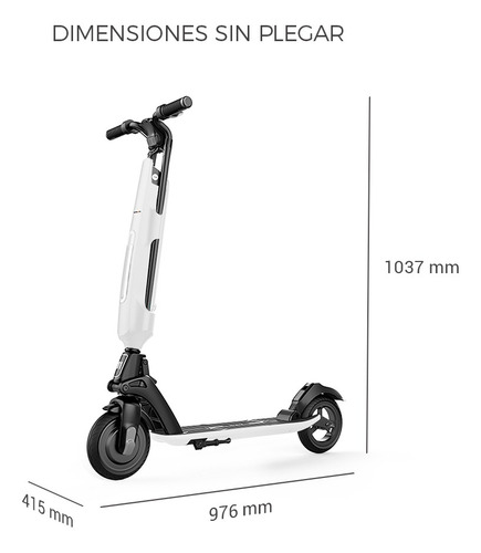 Imagen 7 de 12 de Monopatin Electrico Scooter Auton.30km Usb Blanco U1 Schoom