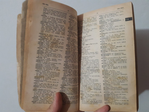 Yh Antiguo Diccionario Español Ingles 1975 Univ Chicago Usa