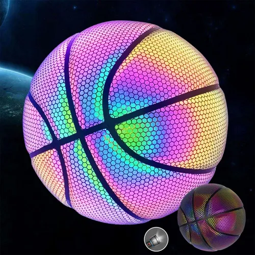 Bola de Basquete Refletiva Holográfica edição especial neon – MDL SHOP