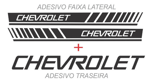 Kit Adesivo Chevrolet Blazer Faixa Lateral E Traseira Fba020