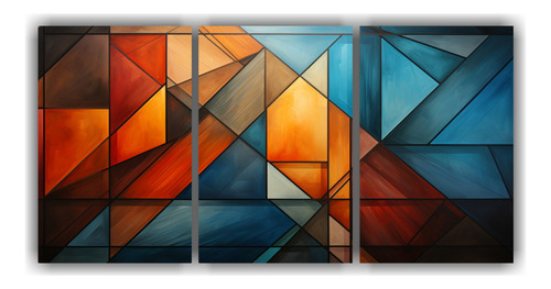 90x45cm Set 3 Canvas Hermoso Impacto Visual Geometric Art F4