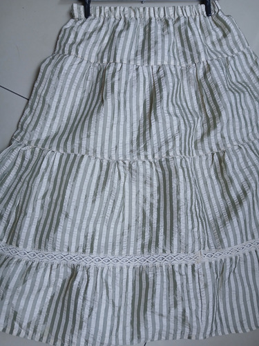 Pollera Larga Rayas Talle 12 (Usado)