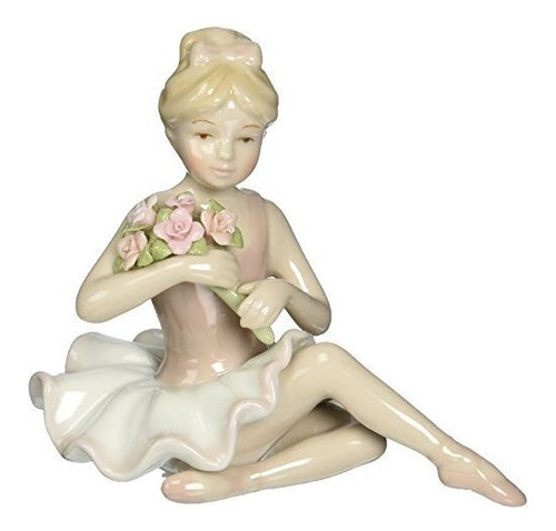 Cosmos 96535 Figura De Bailarina De Porcelana Fina Con Vesti