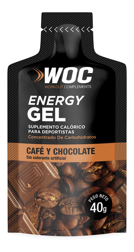 Gel Energético Woc Frutilla, Naranja, Café Y Chocolate, 40g 