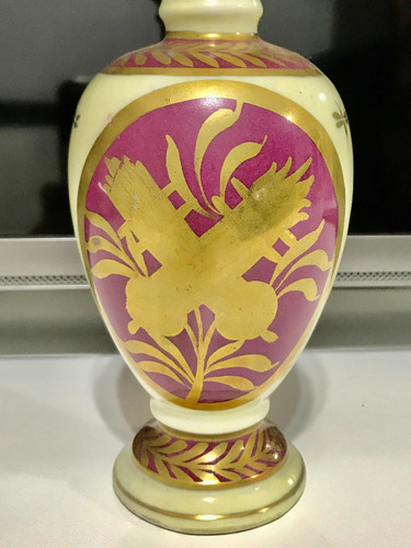 Antiguo Potiche Botella Perfumero De Porcelana