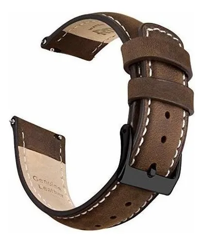 Malla Para Rejoj Analogico Cuero Genuino S Brown Black 22mm