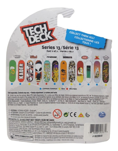 Patineta Tech Deck 1 Pack Spin Master Baker Skateboards