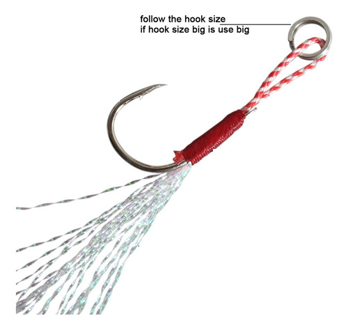 D Anzuelos De Asistencia De Pesca Jig Assist Glow Hook Slow