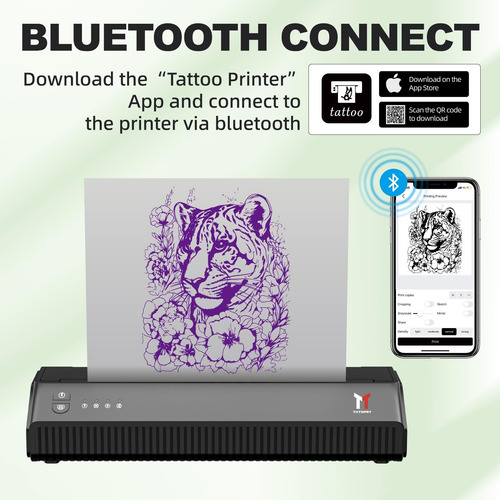 Impresora Térmica For Tatuaje Con 10pcs Papel Transfer