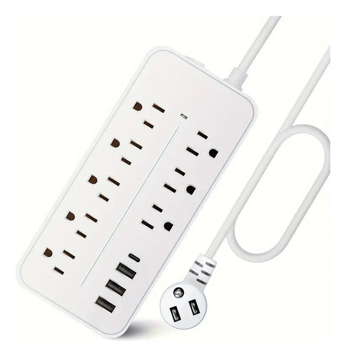 Js Filtro De Linha De 8 Bits Com 24 Furos E 3 Portas Usb