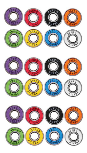 Rolamentos De Skate 608-rs De 24 Peças