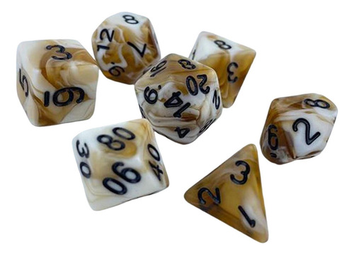 7x Juego De Dados Poliédricos D6 D4 D8 D10 D12 D20 Juego De