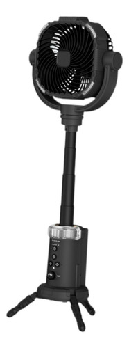 Ventilador De Camping, Ventilador De Suelo Recargable Negro