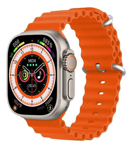 Reloj inteligente M9 Ultra Mini para hombre y mujer con correa naranja