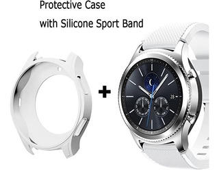 Funda + Corre Para Gear S3 Frontier Resite Golpes - Blanco