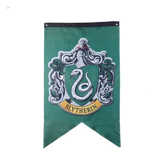 Imagen 1 de 1 de Bandera Gigante Hogwarts Slytherin - Harry Potter