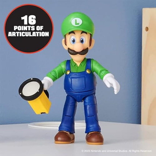 Figura Articulada Luigi Juguete Super Mario Bros Jakks ;o