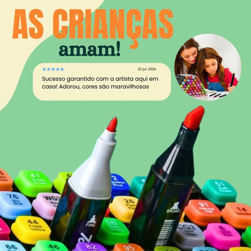 120 Cores Conjunto Canetas Marcador Permanente Ponta Dupla