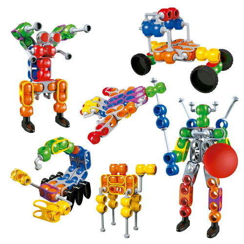 Imagen 2 de 5 de Armatron Imagina 100 Piezas Articuladas Para Armar Guia