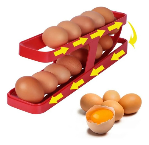 Porta Huevos De 2 Niveles Dispensador, Organizador De Cocina