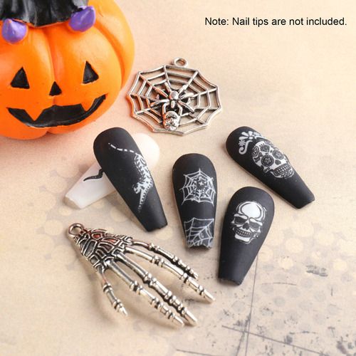 1 Lámina De Pegatinas 3d Para Decoración De Uñas De Hallowee
