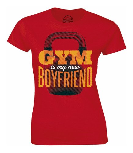 Camiseta Para Mujer Talla X-large Lema Gym Is My Boyfriend