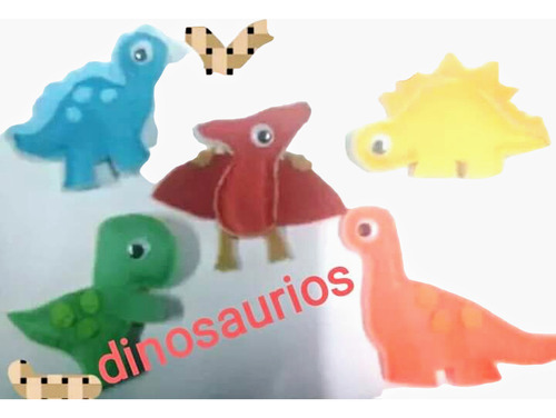 Dinosaurios. Títeres De Dedo. Set De 5 Unidades