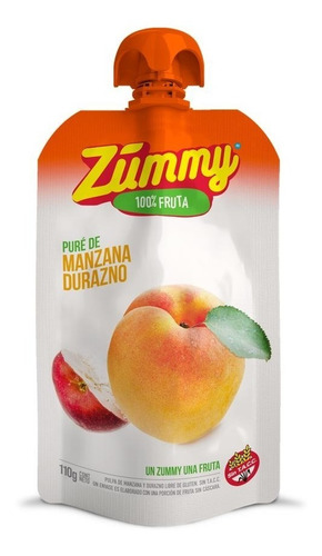 Imagen 1 de 3 de Snack Saludable - Zummy De Manzana Y Durazno Pouch X 110 G
