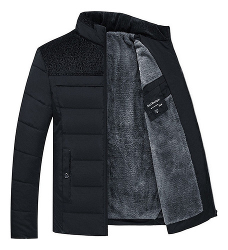 Chamarra Cuello Parkas Gruesa Felpa For Hombre Inviernomoda