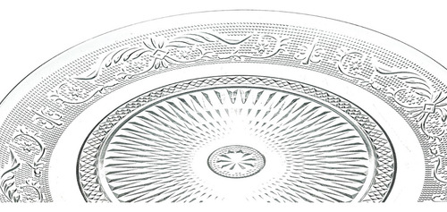 Caja 18 Piezas Plato De Vidrio Base Mediano Class 13