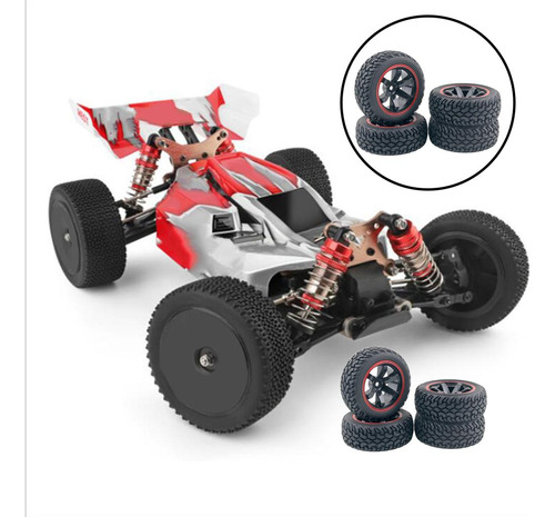 Fs Neumático Rc De 4x 75 Mm Para Wltoys 144001 124018 124019