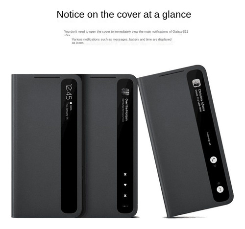 Para Samsung Galaxy S21ultra Smart Clear View Chip Case