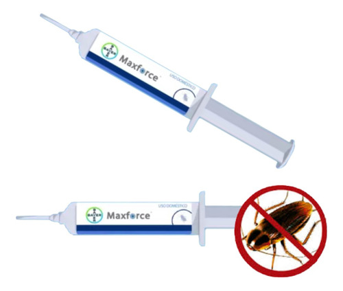 2 Insecticida Matacucarachas Bayer Maxforce Forte Jeringa