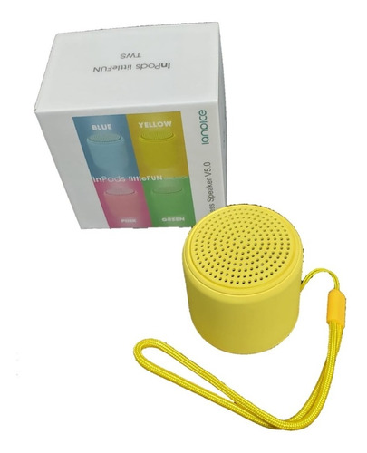 Caixa Som Bluetooth Tws Silicone Mini Speaker 3w Amarelo