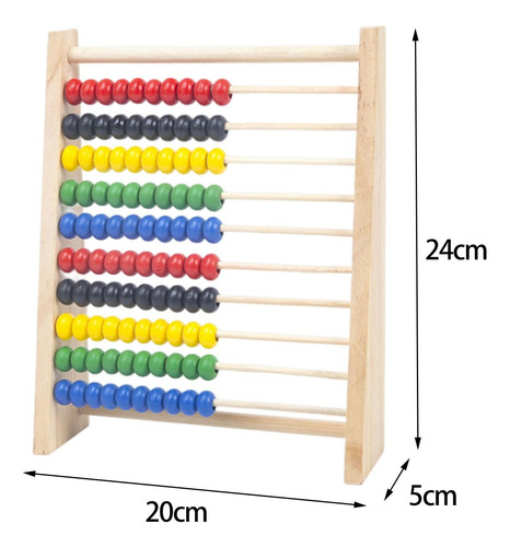 Juguete Educativo Abacus Con 100 Cuentas De S Color Madera