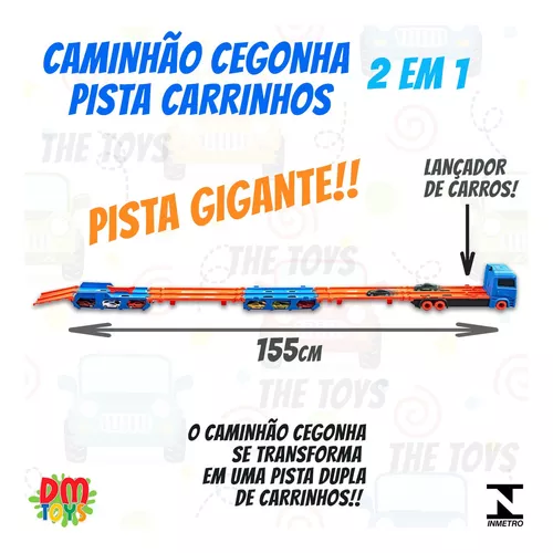 Caminhão Cegonha Transport com 2 carrinhos – DM Toys