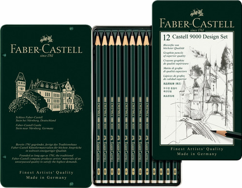 Lápiz Grafito Castell 9000 Diseño Faber-castell X12 Uds.