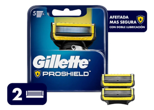 4 Repuestos O Cartuchos Para Gillette Proshield 5 Navajas