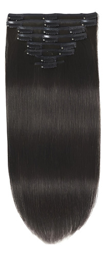 Extensiones De Cabello Humano Negro Natural #1b 40cm 8u