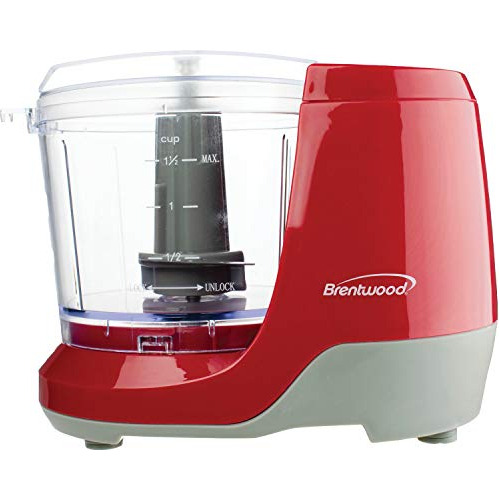 Brentwood Mc-109r 1.5 Cup Mini Food Chopper, Red