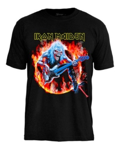 Imagem 1 de 2 de Camiseta Iron Maiden Fear Live Flame