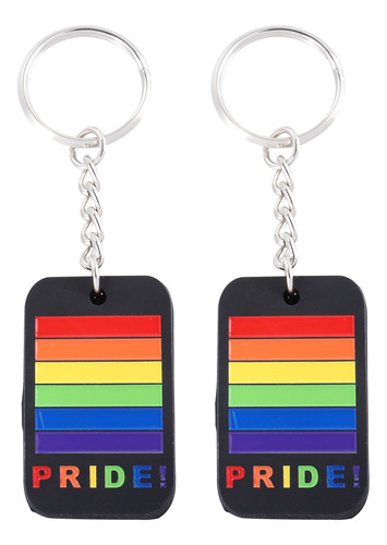 Llavero Con Letras Rainbow Pride, Paquete De 2 Unidades, Sil
