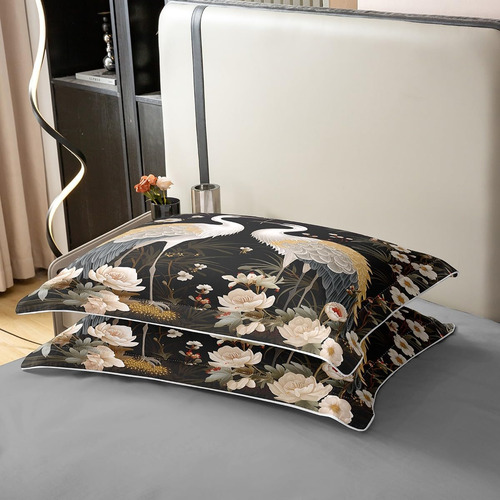 Feelyou Juego De Cama De Grulla Japonesa Para Niños, Niñas Y