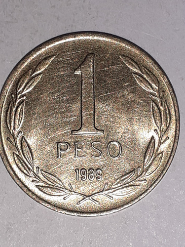 Moneda Chilena De 1 Peso Del Año 2989